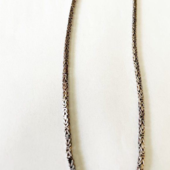 RARE! UNIQUE! Italy Sterling Silver 925 Chain Necklace Long - Picture 4 of 5